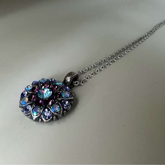 Mariana Crystal Guardian Angel Silver-Tone Necklace w Pedant, - Picture 7 of 8